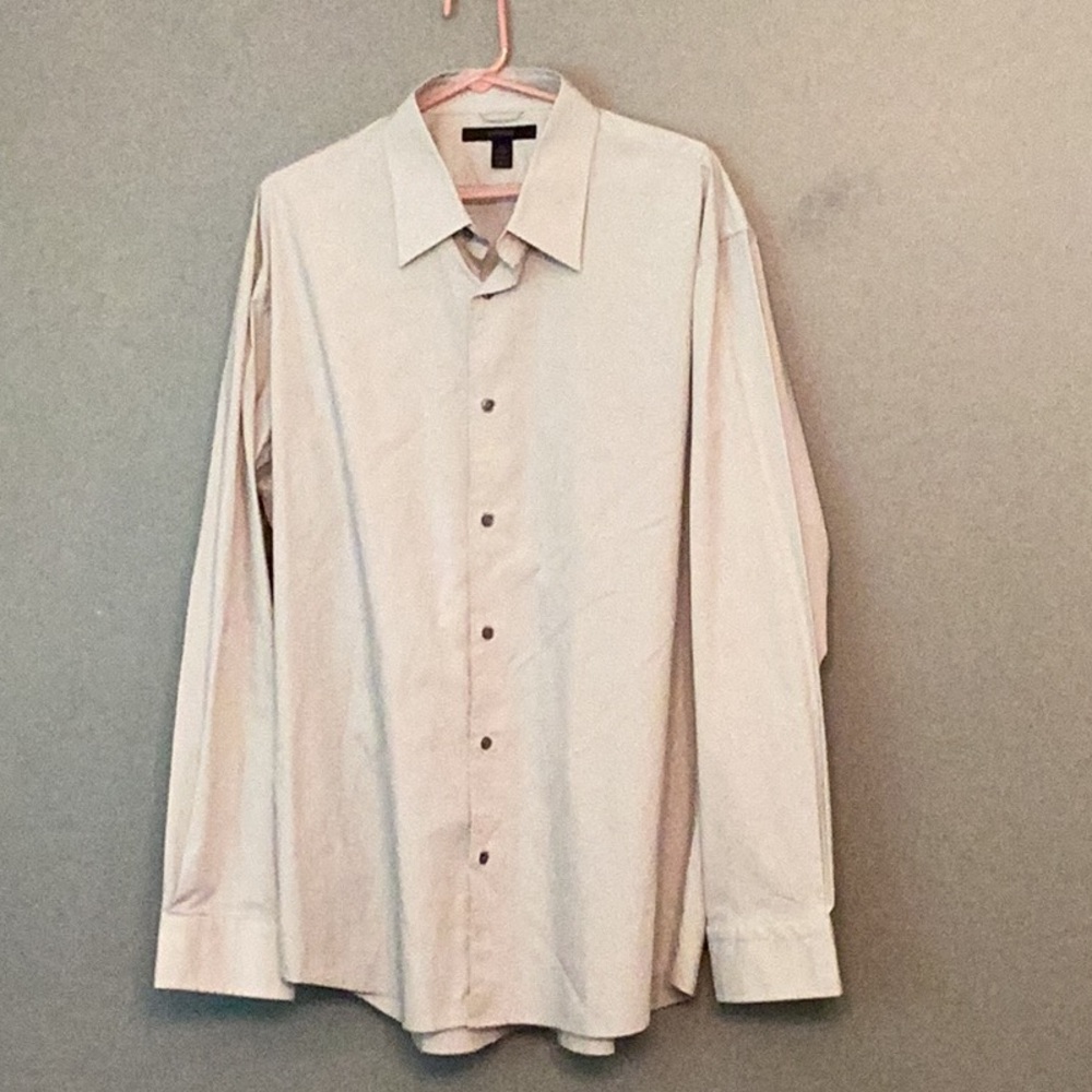Express White Tailored Mens Dress Shirt Size XXL EUC